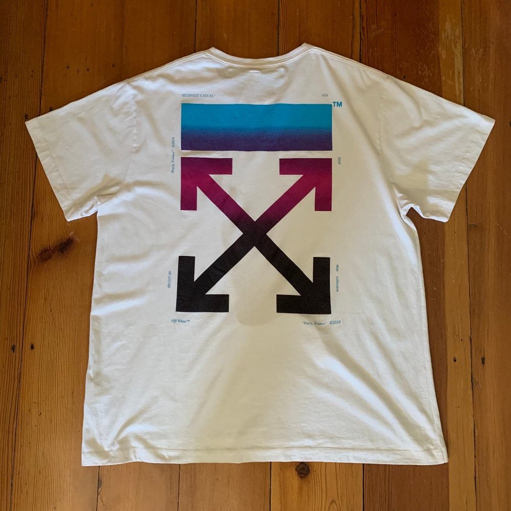Off-White Men's Business Casual t-shirt pink/blue